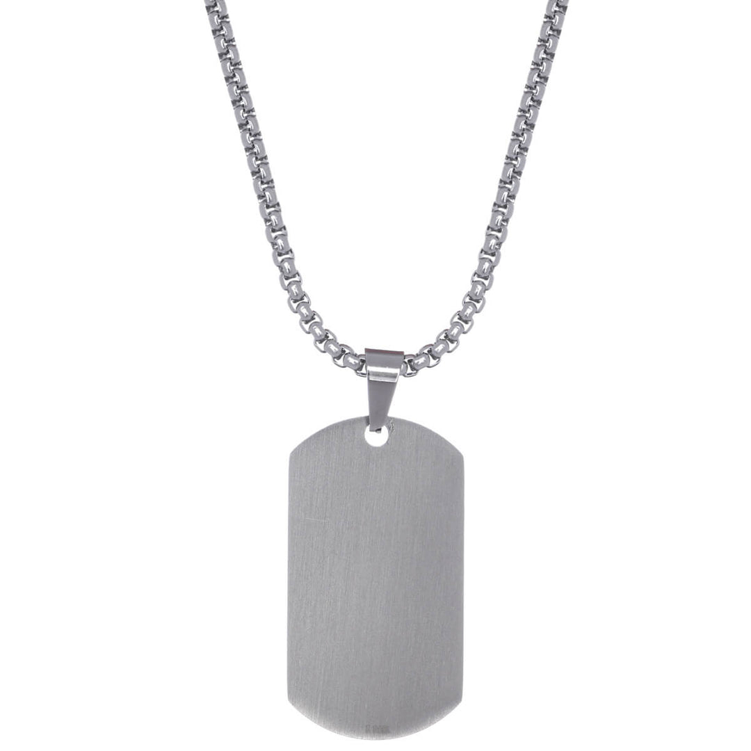 Tile pendant steel necklace (steel 316L)