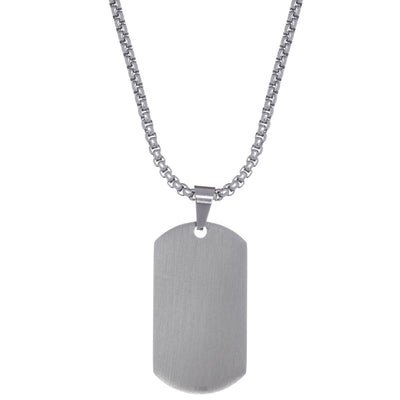 Tile pendant steel necklace (steel 316L)