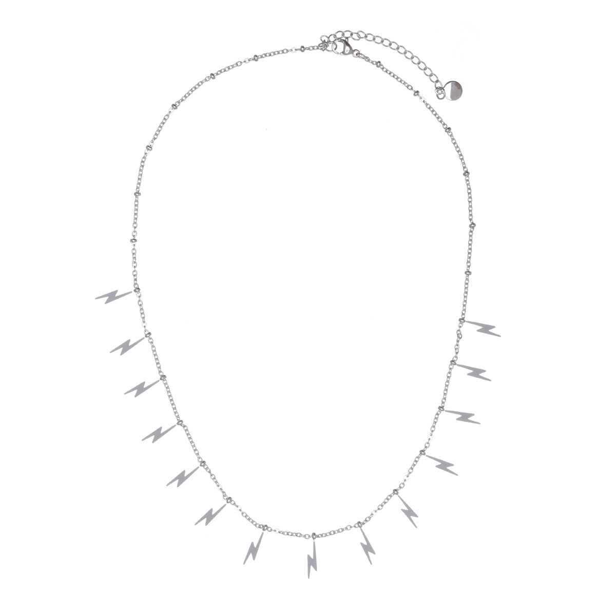 Steel lightning bolt necklace 40cm (steel 316L)