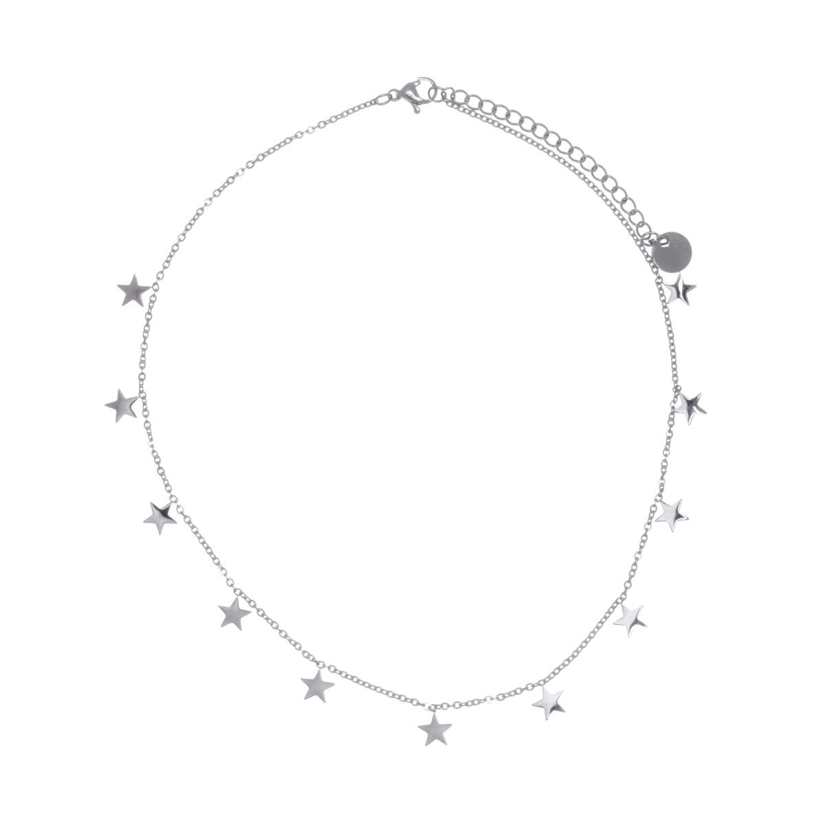 Steel star necklace 35cm +5cm (steel 316L)