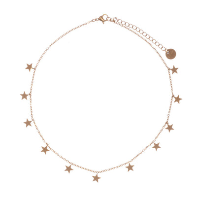 Steel star necklace 35cm +5cm (steel 316L)