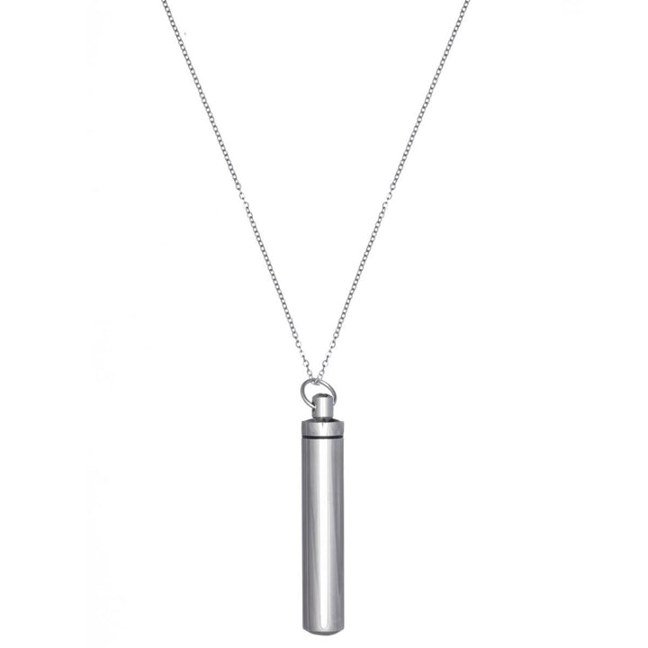 Storage tubular pendant necklace 55cm (steel 316L)