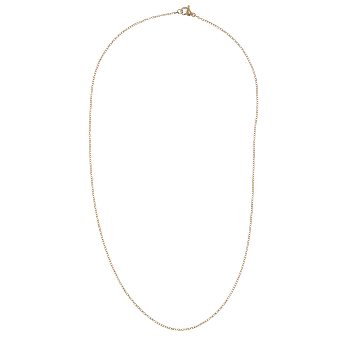 Thin gold plated necklace 44cm (Steel 316L)