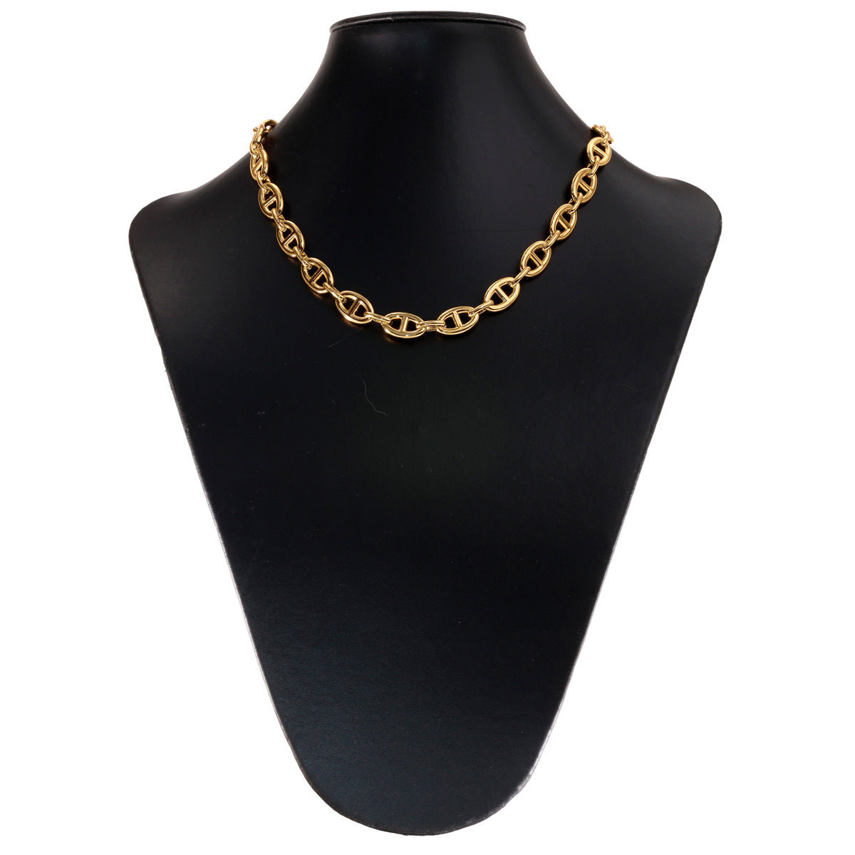 Oval steel chain necklace 43cm +5cm