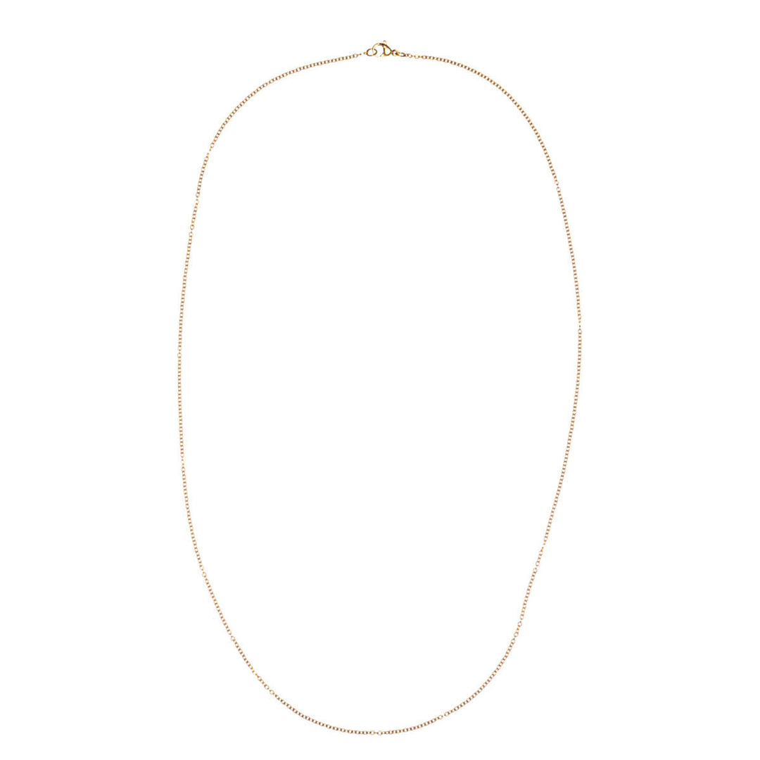 Thin gold plated necklace 1,6mm 60cm (Steel 316L)