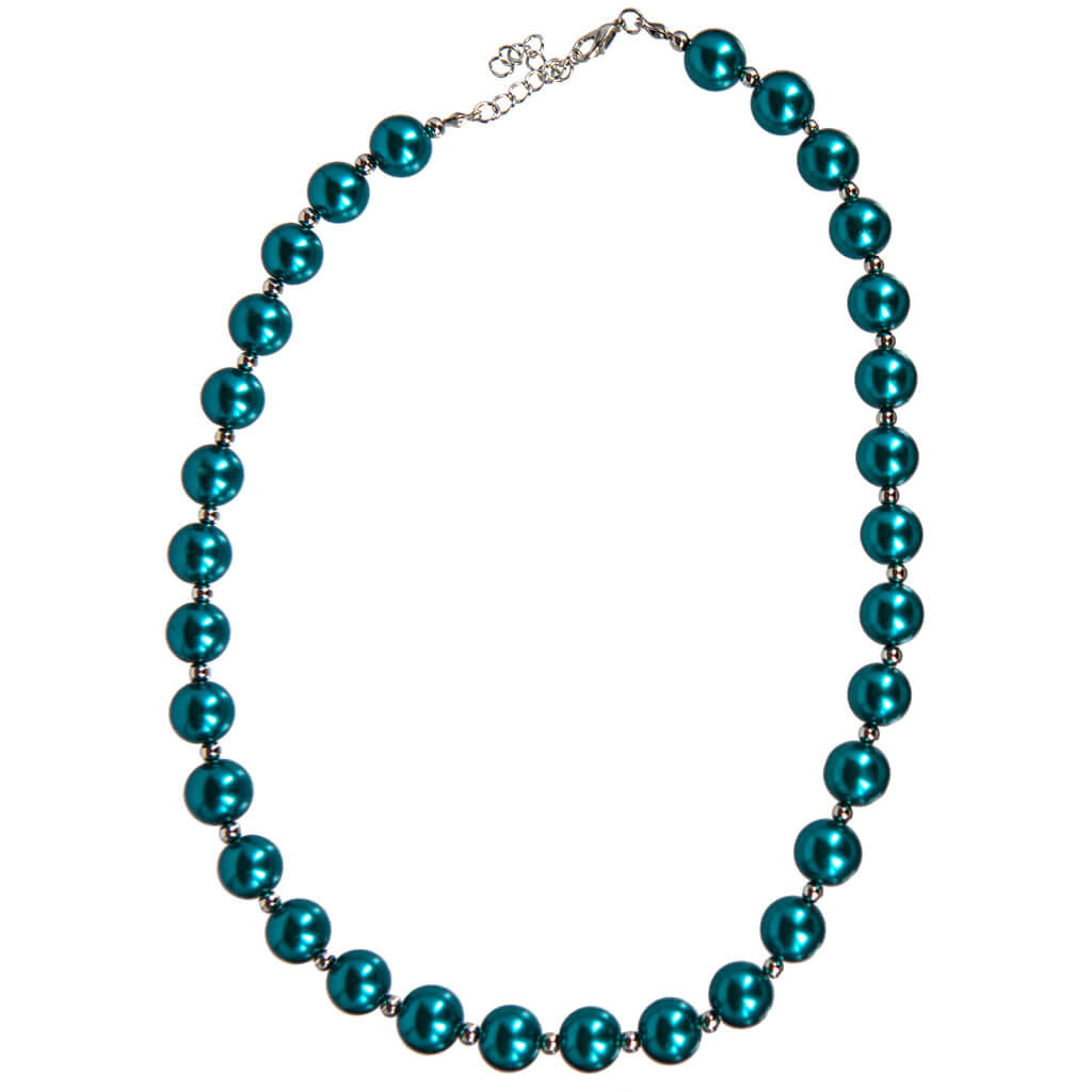 Glass bead necklace 46cm