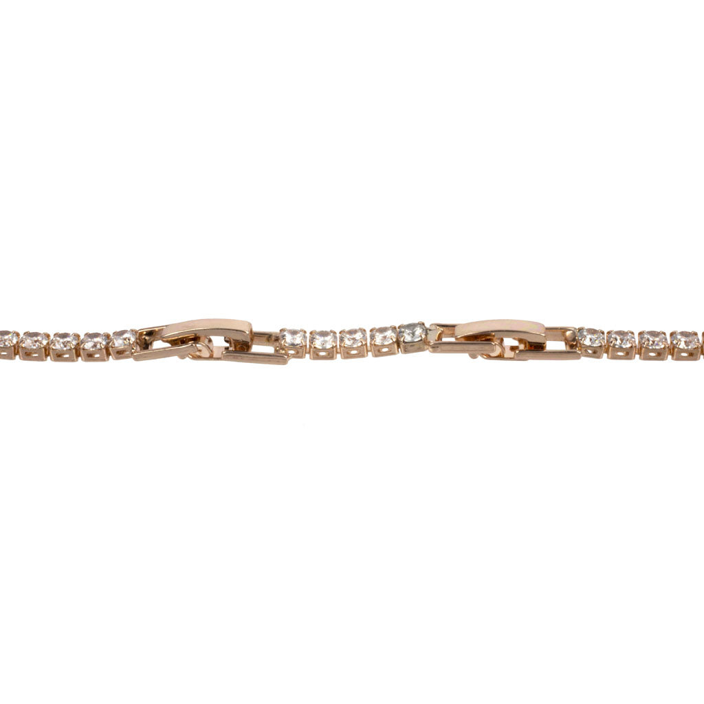 A thin rhinestone necklace 40-43cm