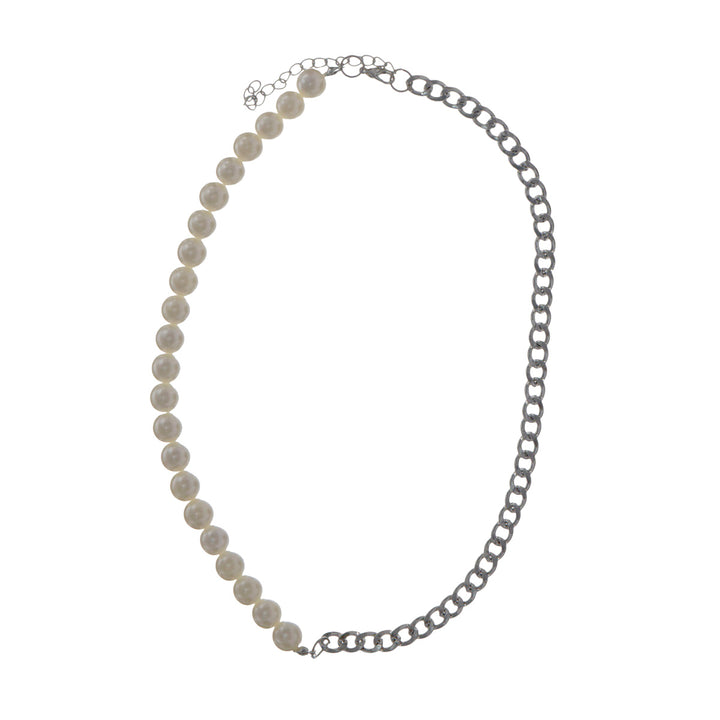 Pearl and chain necklace 46cm