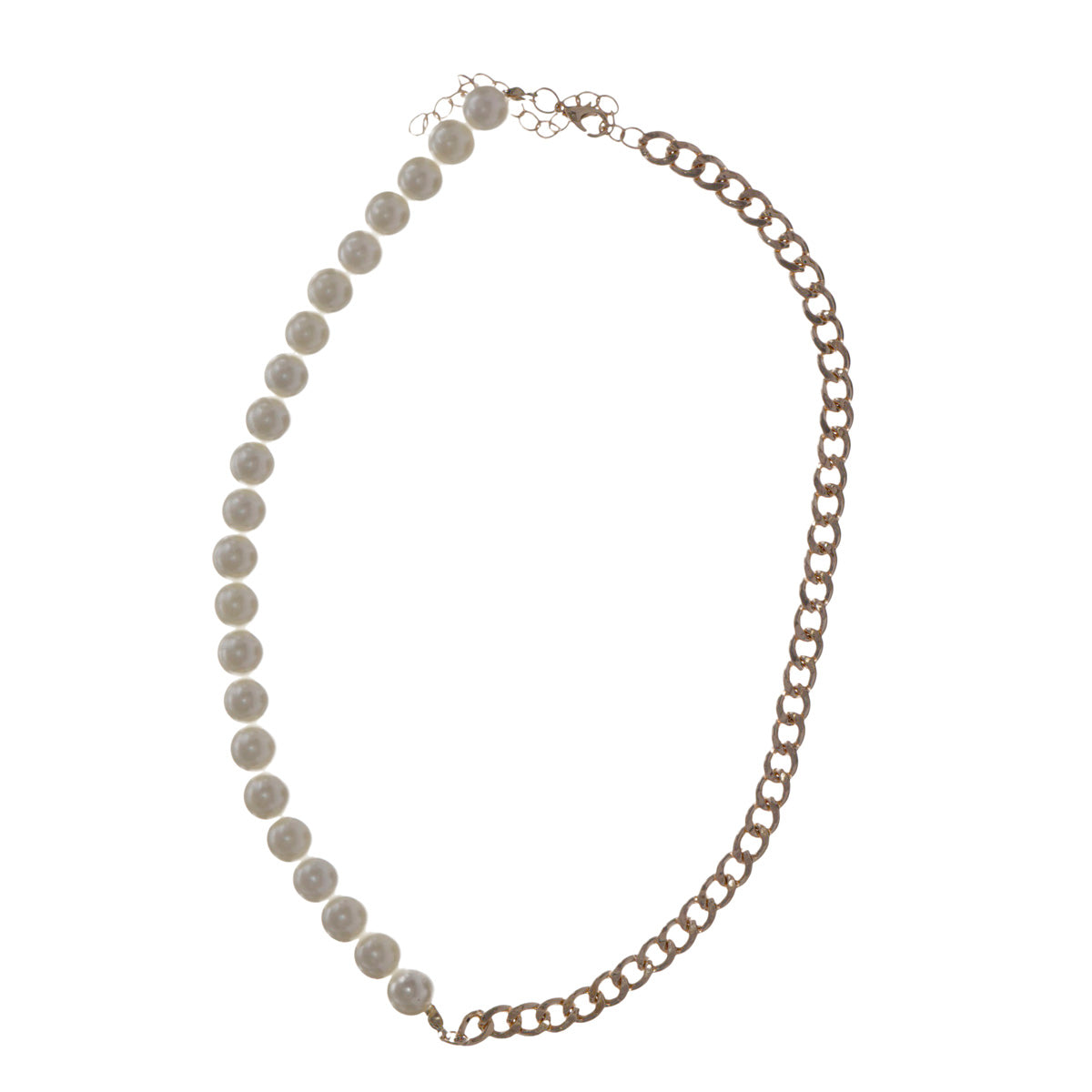 Pearl and chain necklace 46cm