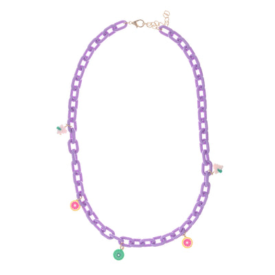 Colorful cable chain necklace 51cm