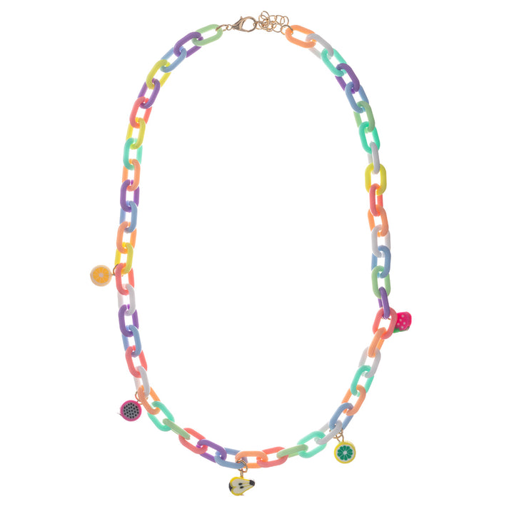 Colorful cable chain necklace 51cm