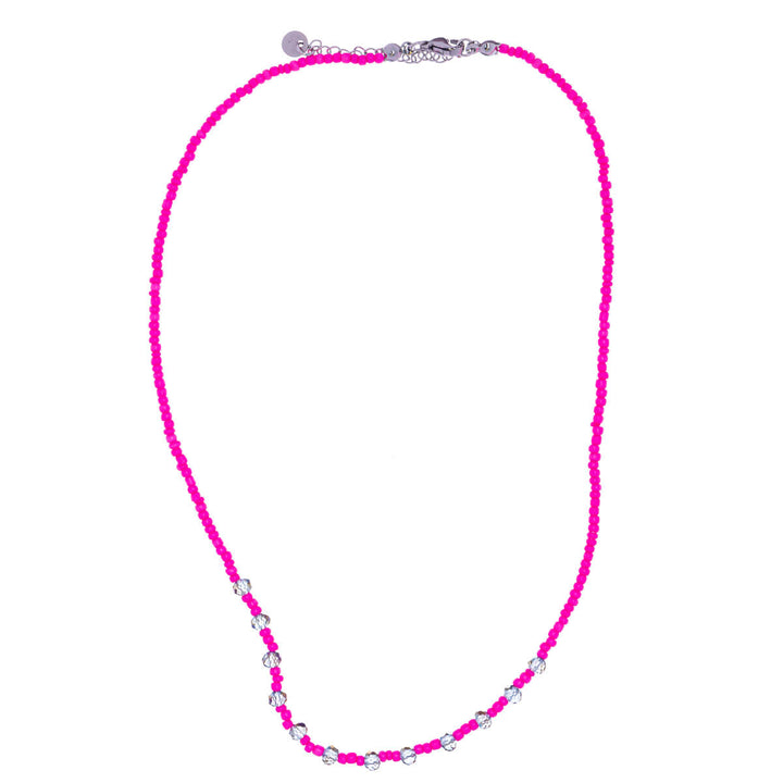 Thin bead necklace 43cm +5cm (Steel 316L)