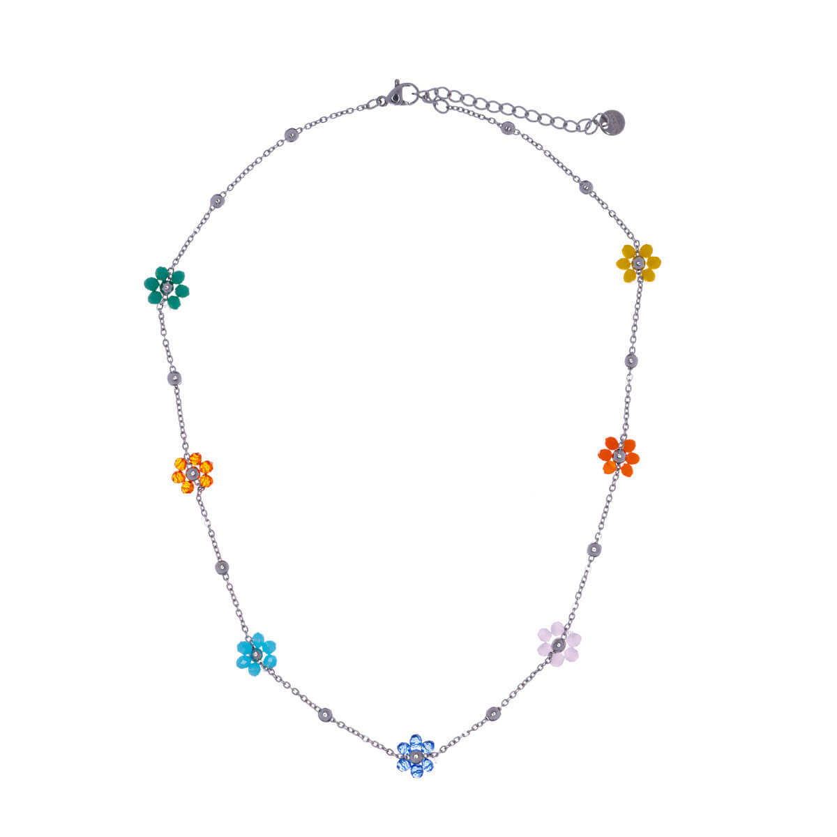 Flower necklace 40cm +5cm (Steel 316L)