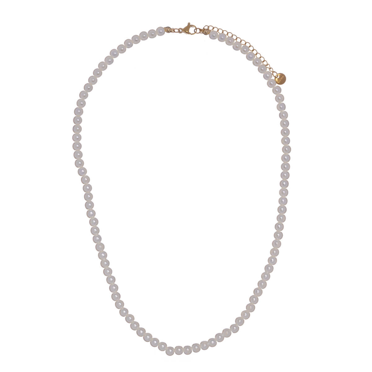 Bead necklace necklace neck beads 5mm 43cm +5cm (Steel 316L)
