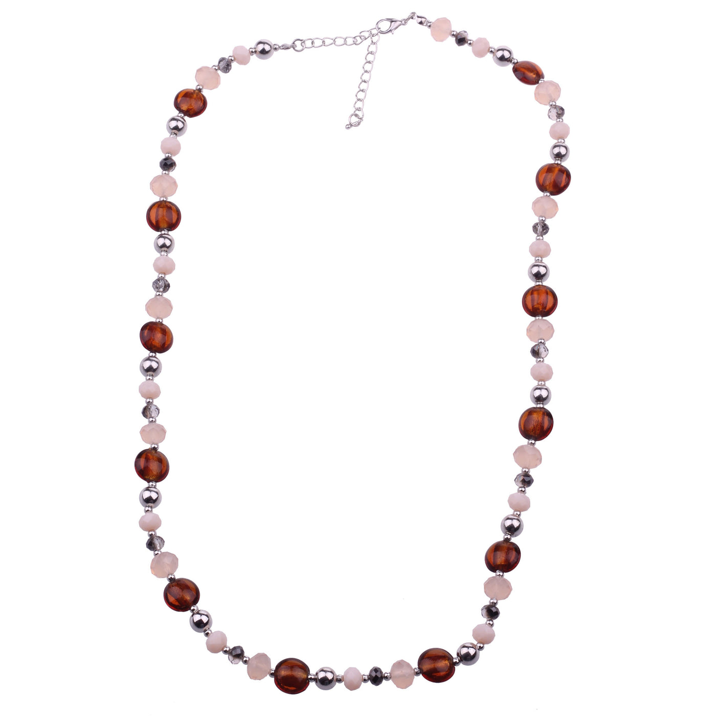 A glass bead necklace