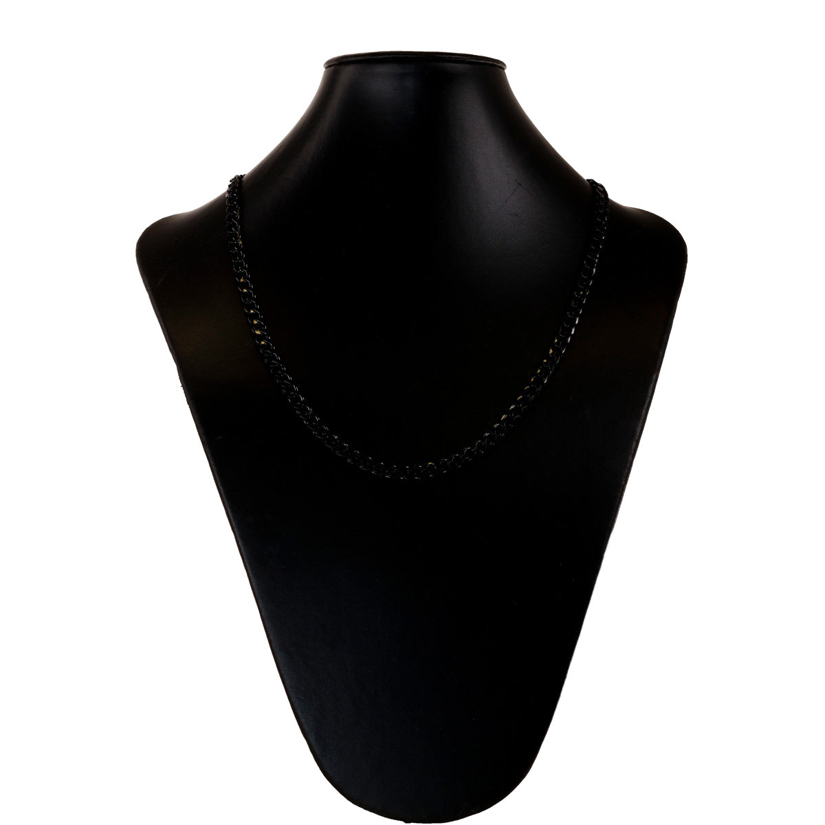 Flat steel armoured chain necklace 55cm (Steel 316L)