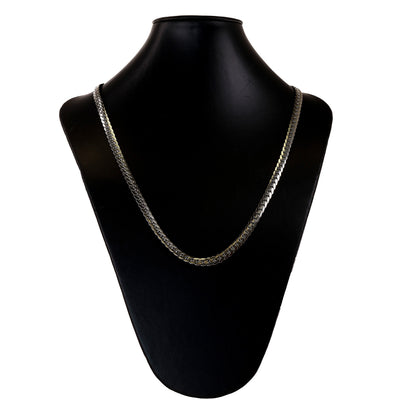 Flat steel necklace 60cm