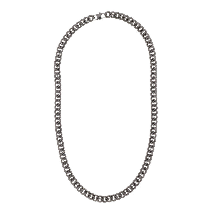 Rounded steel armor chain necklace 55cm