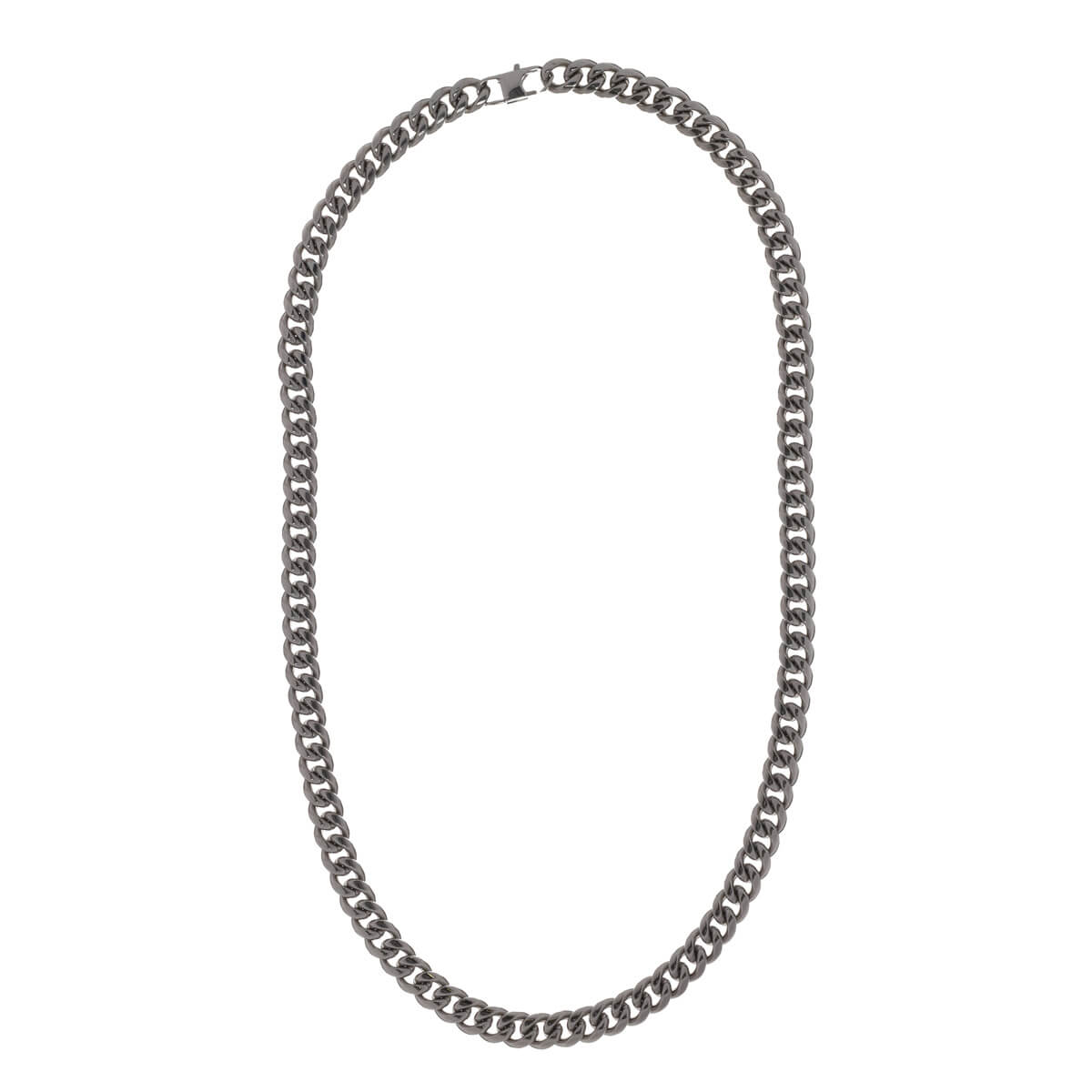 Rounded steel armor chain necklace 55cm