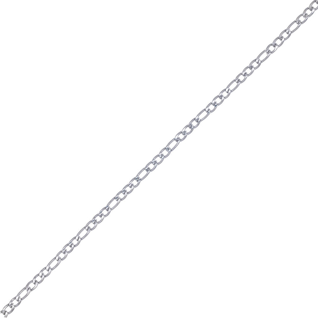 Flat figaro chain narrow necklace 3mm 60cm