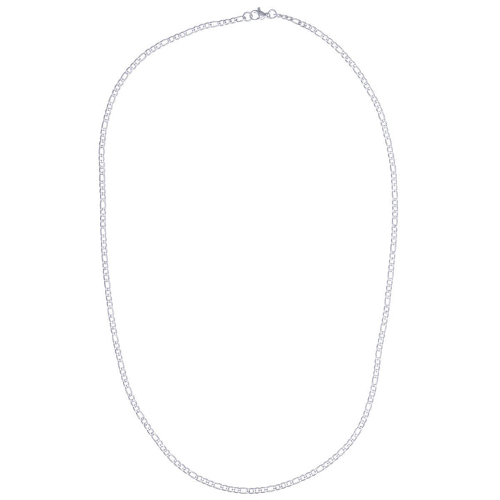 Flat figaro chain narrow necklace 3mm 60cm