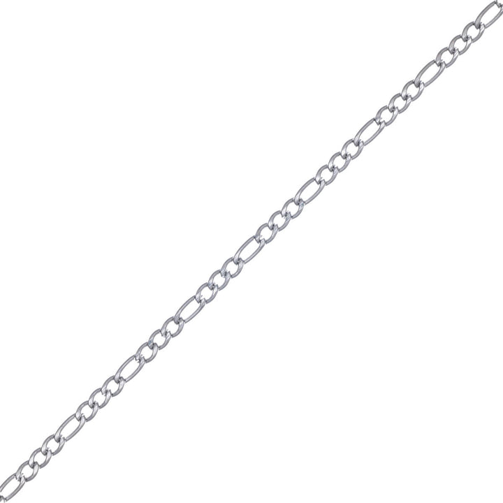 Flat figaro chain narrow necklace 4mm 60cm