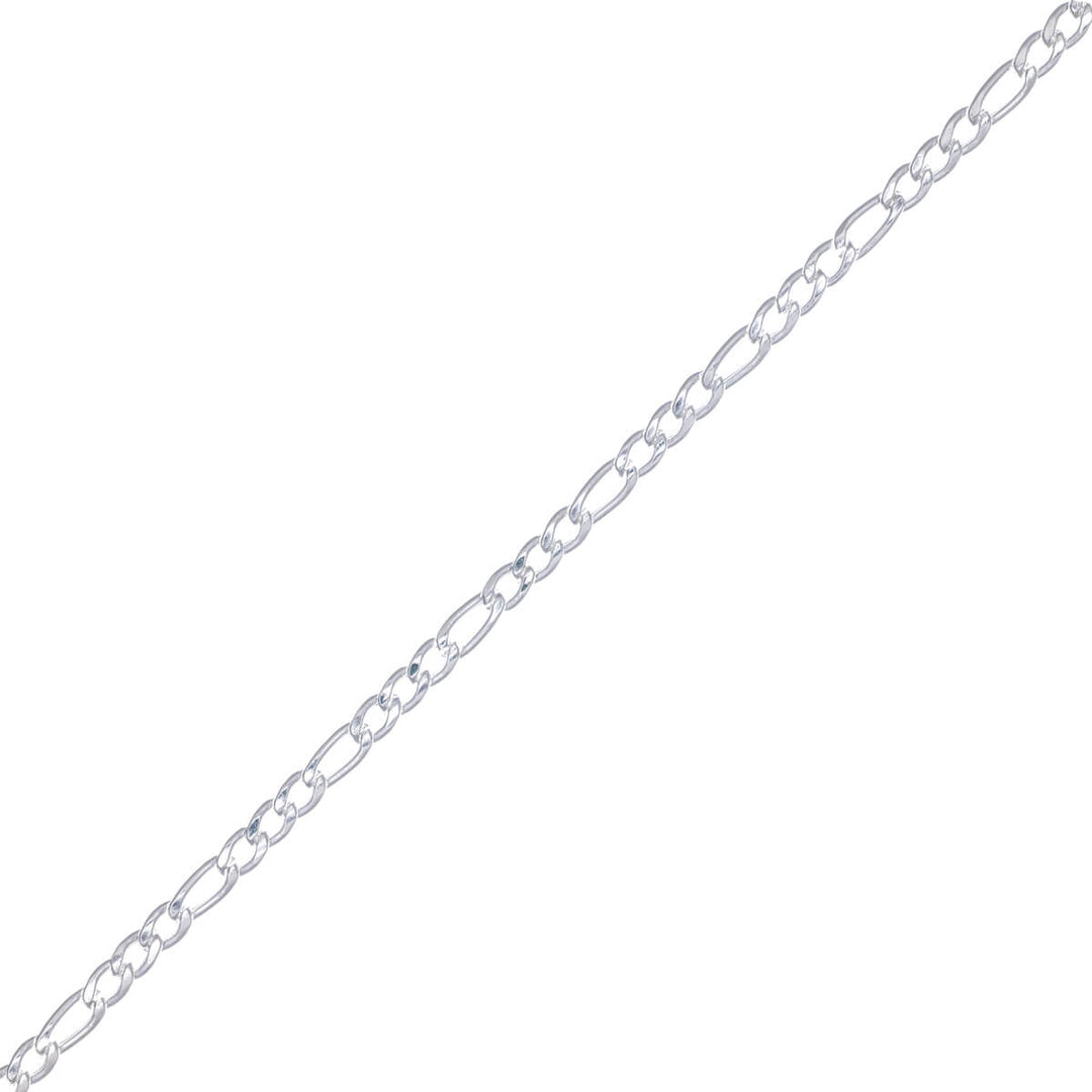 Flat figaro chain narrow necklace 4mm 60cm