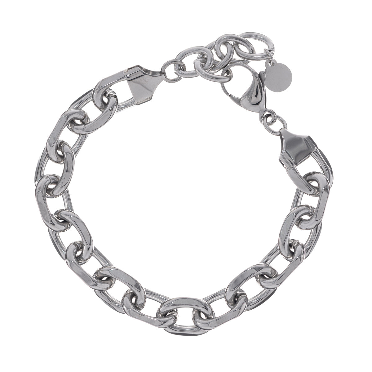 Steel cable chain bracelet 1,1cm wide