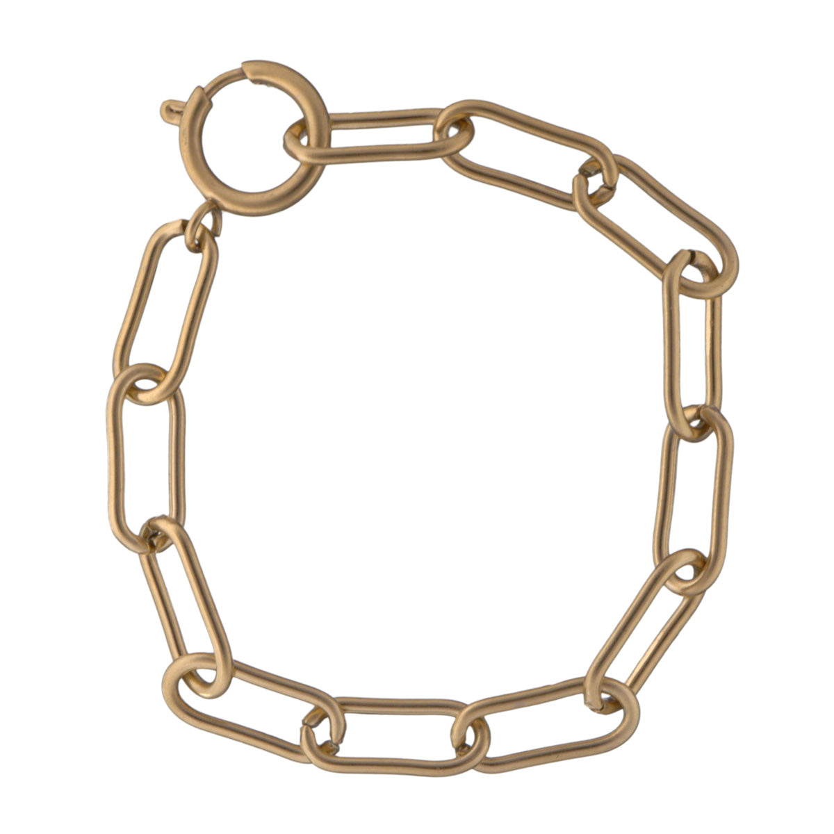 Gold plated steel cable chain bracelet
