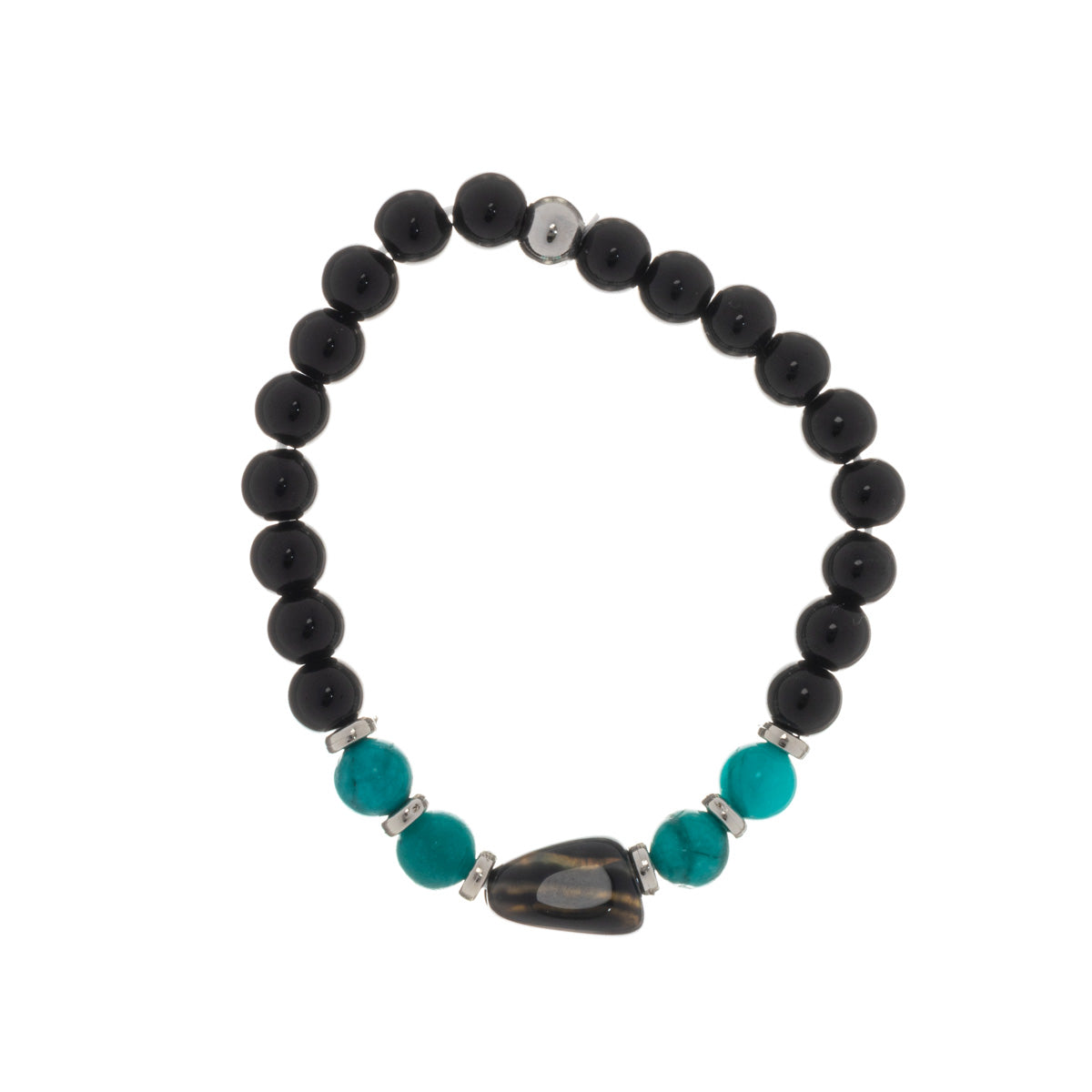 Pearl bracelet with stone (steel 316L)