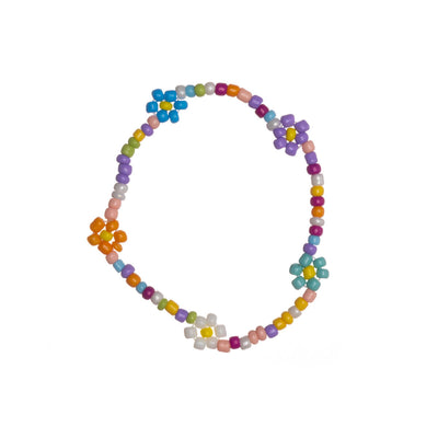 Colorful mini pearl bracelet flowers