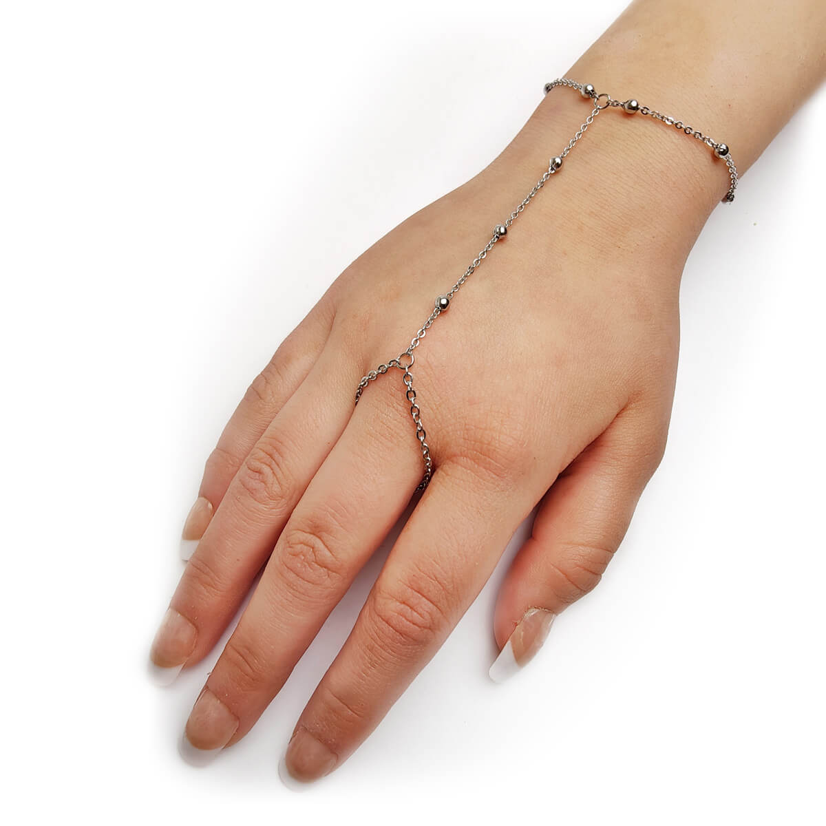 Beaded hand-ring chain (steel 316L)
