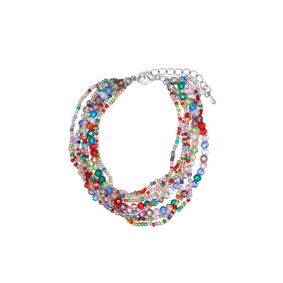 Glass bead bracelet bunch
