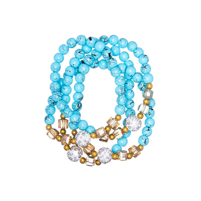 Wrapped glass bead bracelet