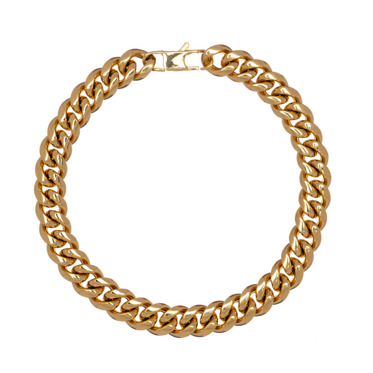 Armour chain bracelet 21cm (gold plated steel 316L)
