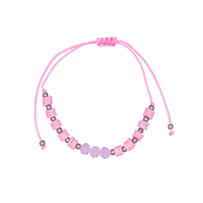 Coloured pearl bracelet adjustable