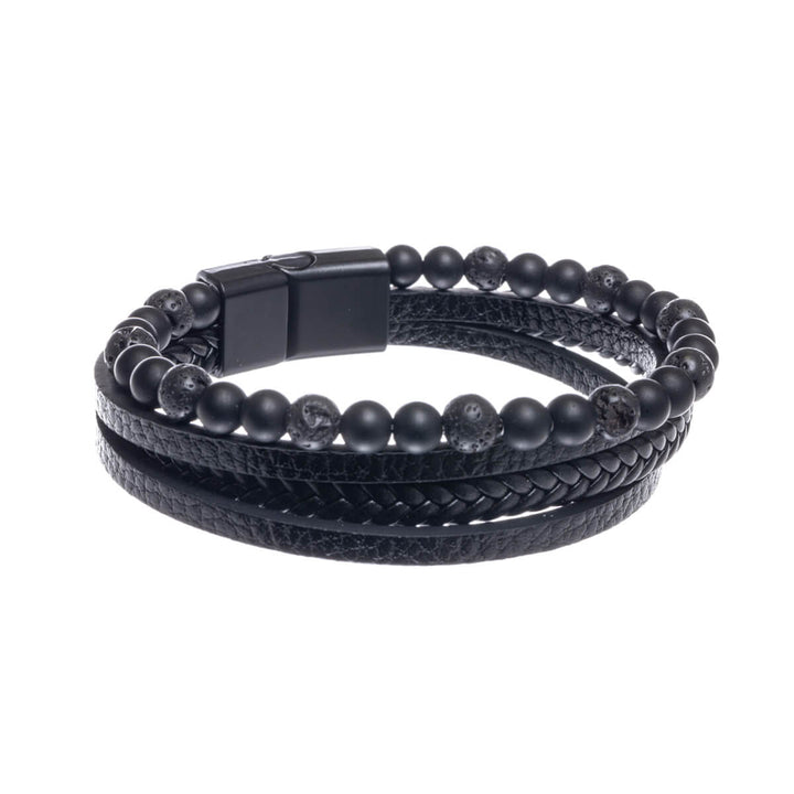 Four-row bracelet with beads (Steel 316L)