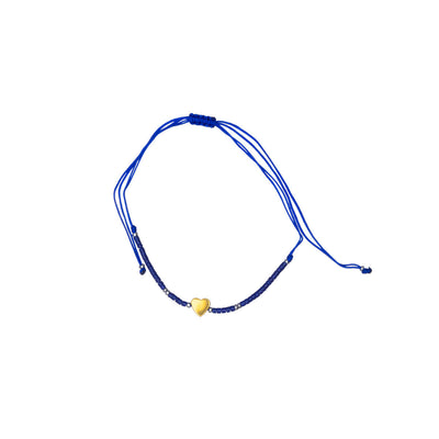 Heart bracelet with beads (Steel 316L)