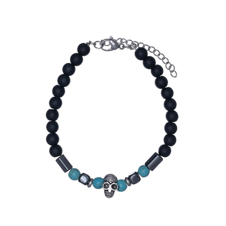 Skull bead bracelet (Steel 316L)