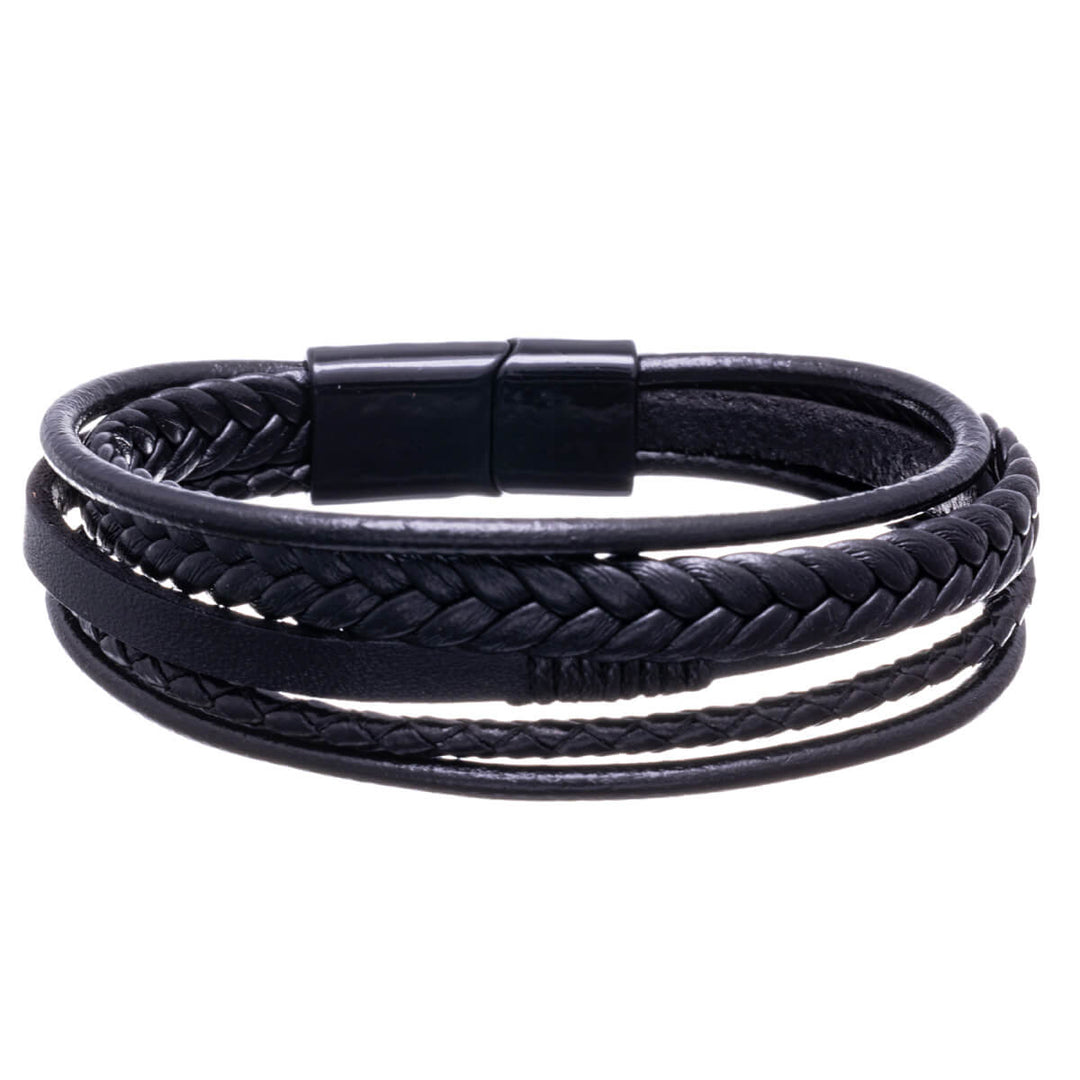 Five row leather bracelet 20cm