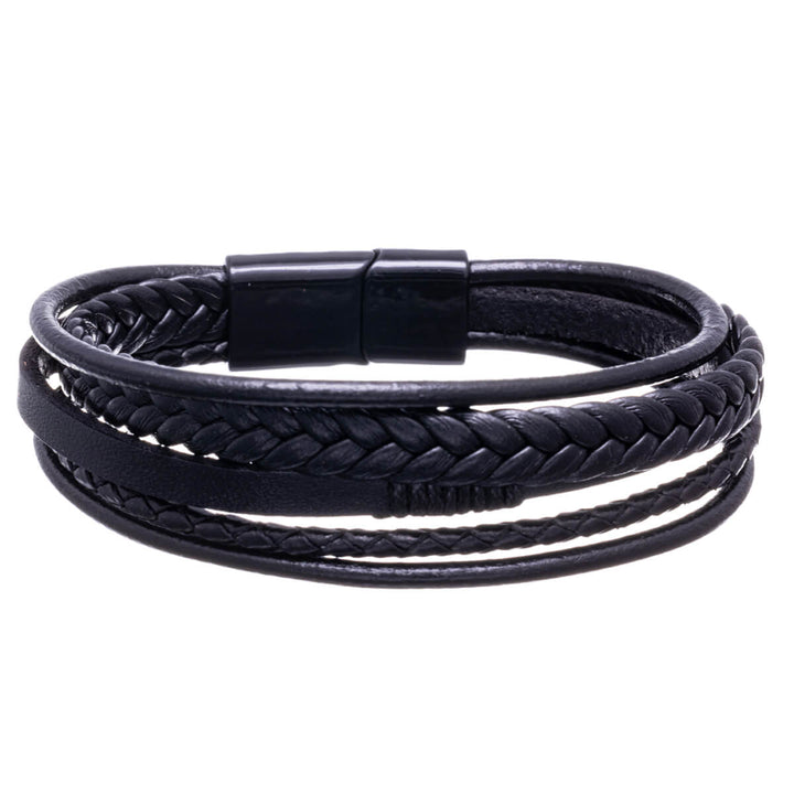 Five row leather bracelet 20cm