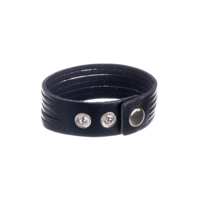 Stranded leatherette bracelet 2,4cm