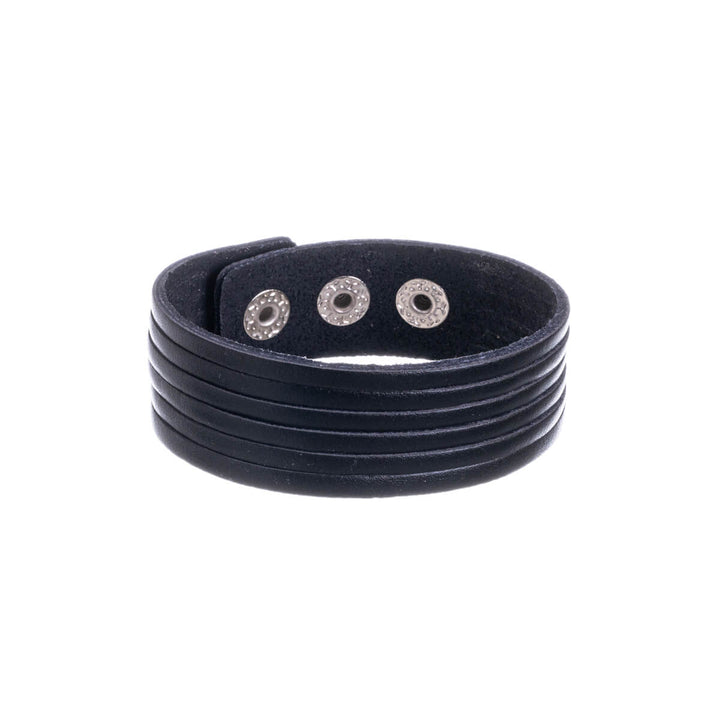 Stranded leatherette bracelet 2,4cm