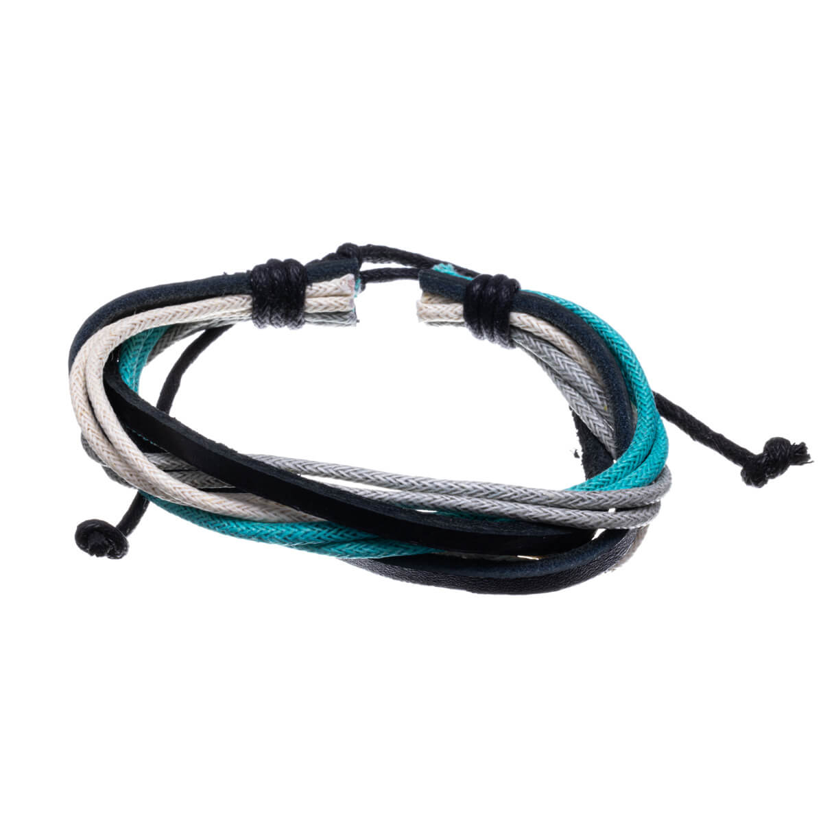 Adjustable eight-row cord bracelet