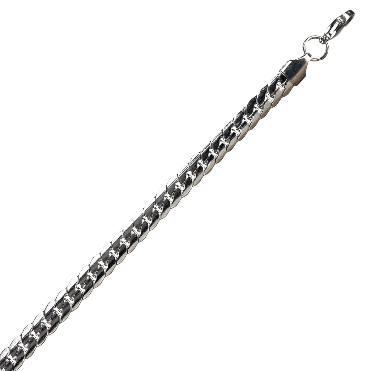 Flat armour chain bracelet 0,6cm wide (steel)