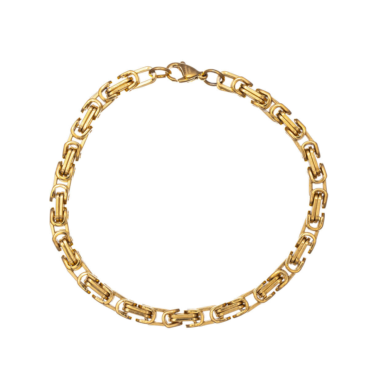 Byzantine steel chain bracelet 22cm (Steel 316L)
