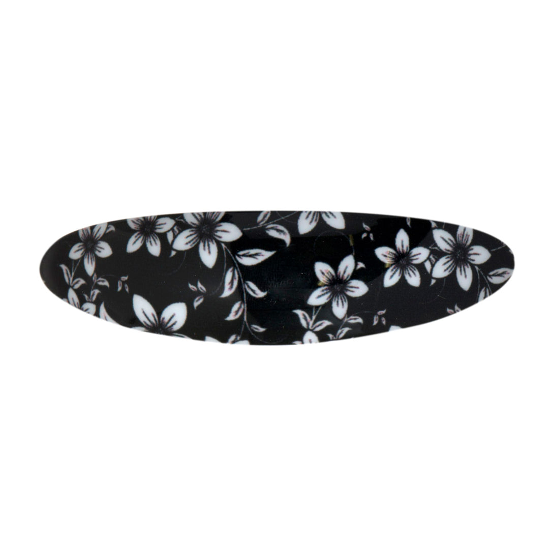 Black and white flower with hair buckle 1pcs