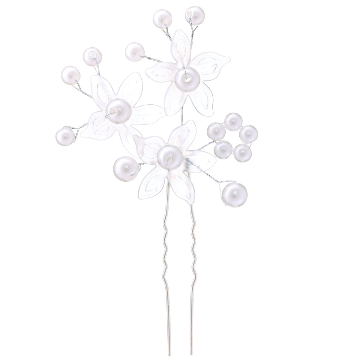 Spiritless hair ornament pearl flowers 1pc