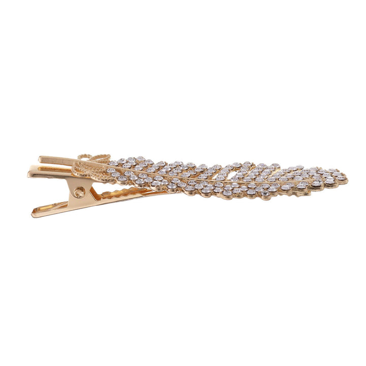 Rhinestone feather hair clip 1pcs