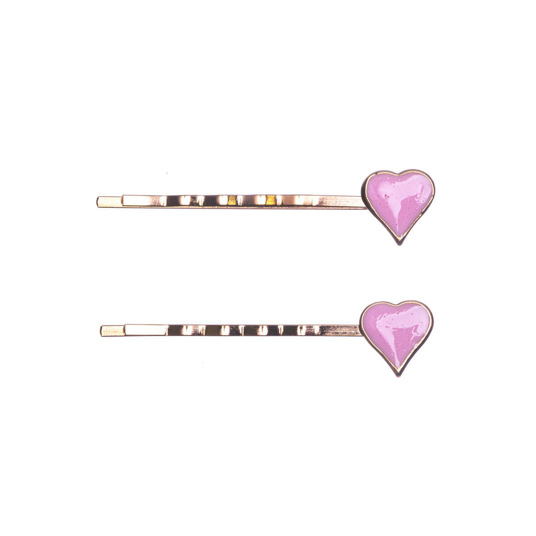 Heart hair pins 2pcs